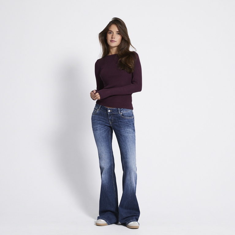 Rib-knit sweater "Laila" Plum